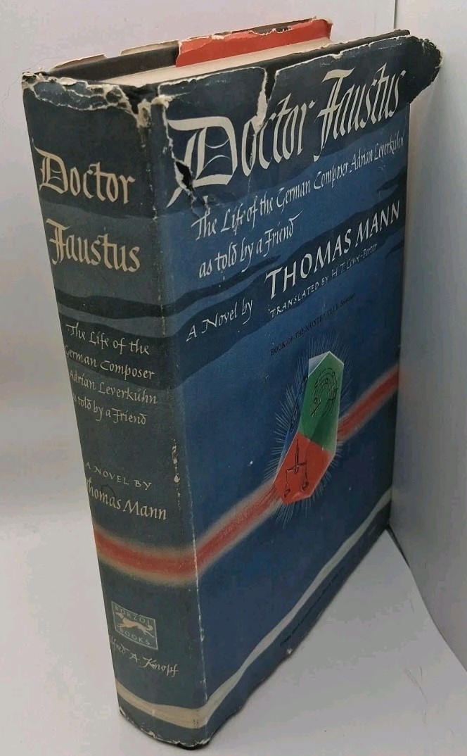 Doctor Faustus by Thomas Mann ~Book Club Edition 1948 w/Extras, Inserts HC HB DJ