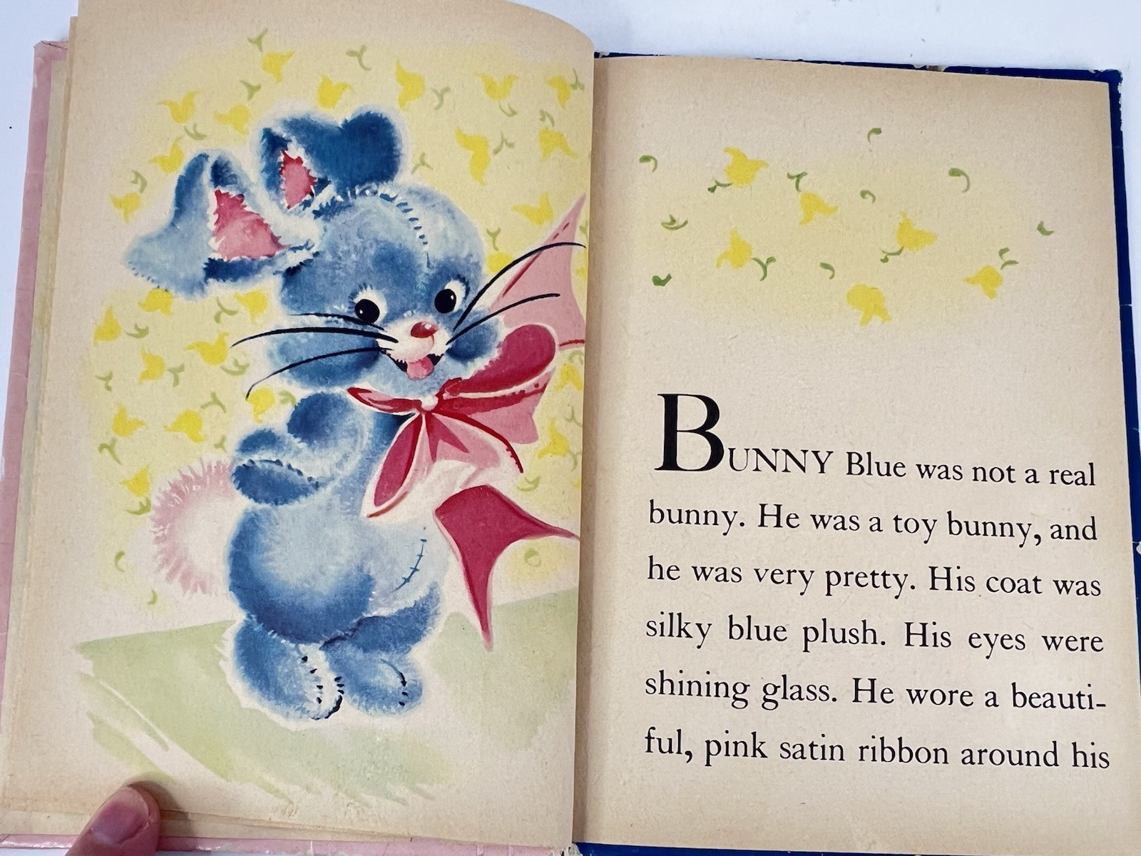 BUNNY BLUE Vintage Rand McNally Junior Elf Book 1959 Catherine Stahlmann #8023