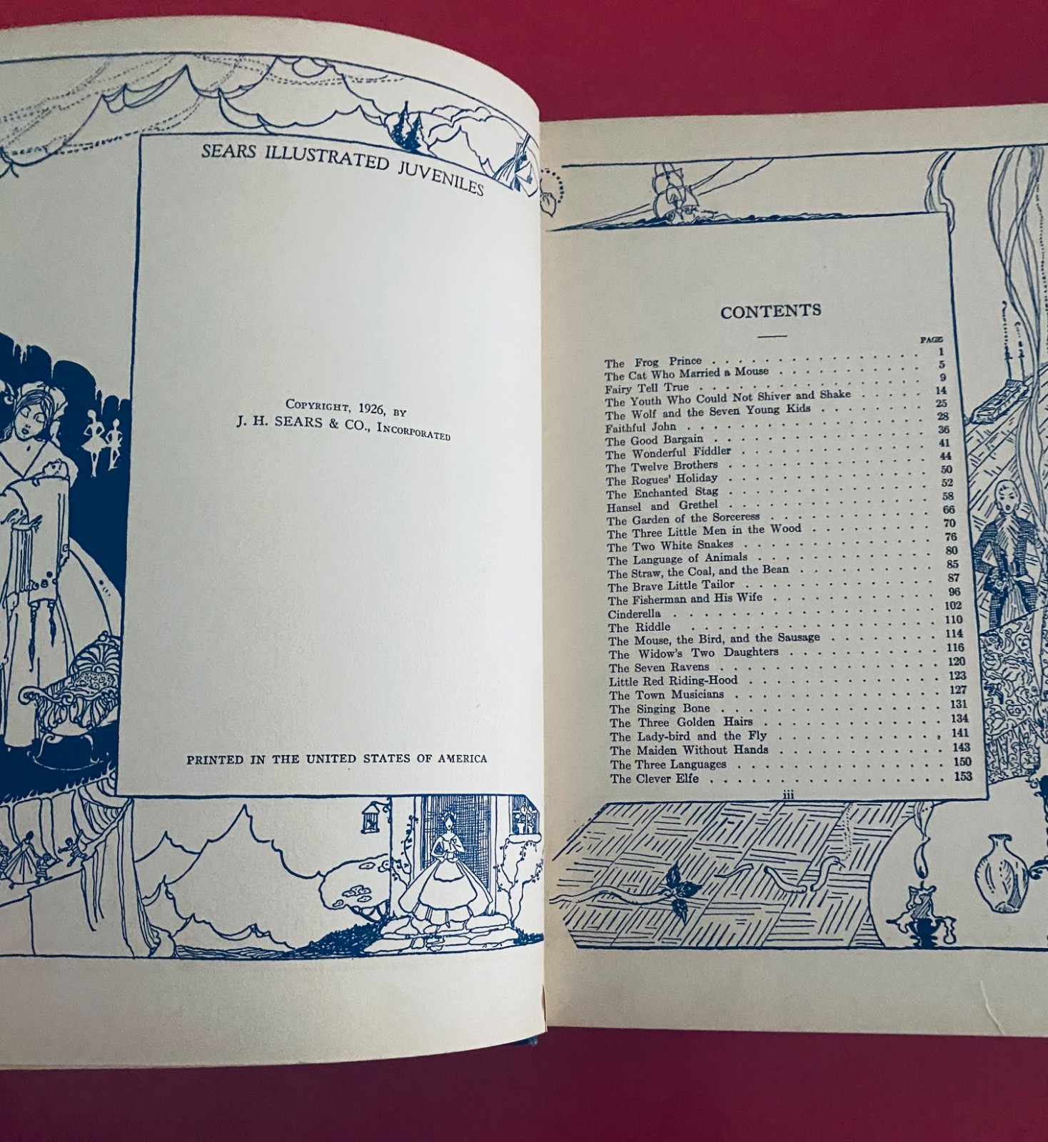 1926 Grimm’s Fairy Tales by Brothers Grimm Illustrated by Lorraine Combs RARE