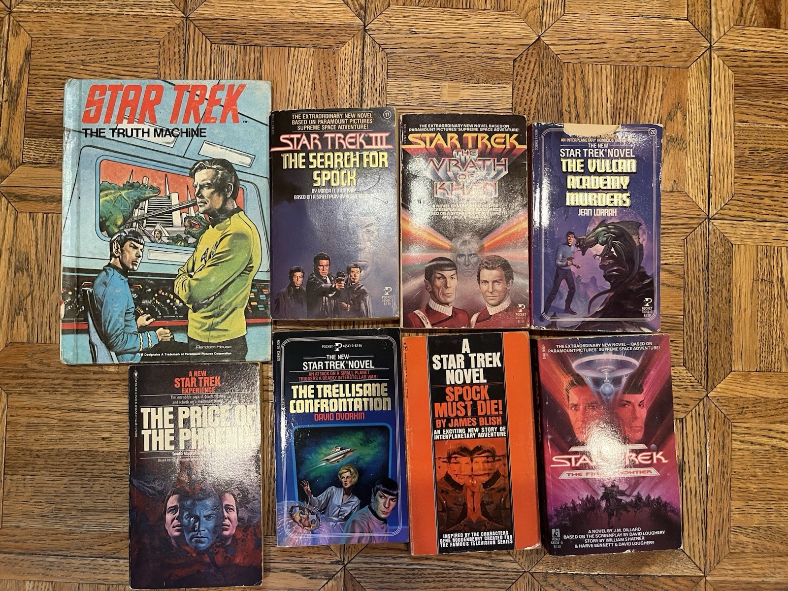 Lot of 8 Vintage Star Trek Mixed Authors Fantasy Science Fiction Paperback Books