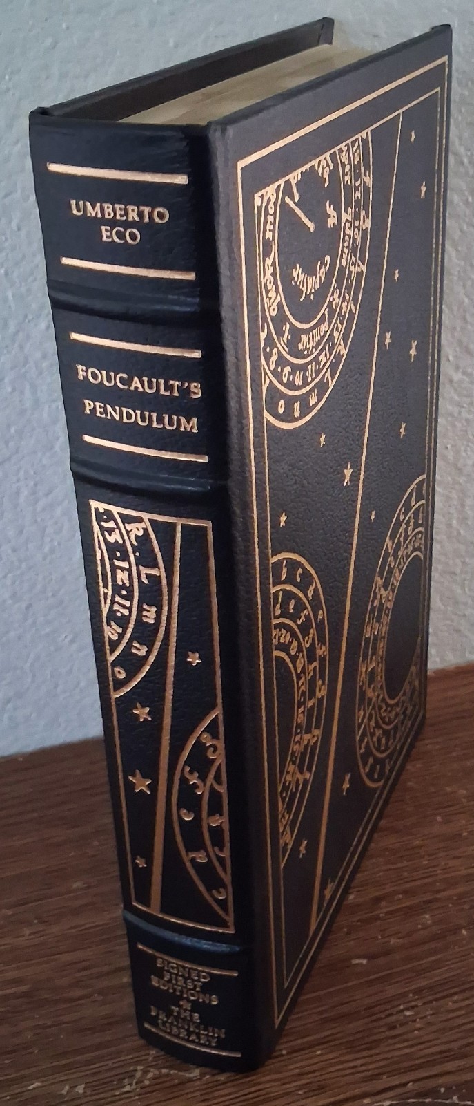 Franklin Library Foucault’s Pendulum Umberto Eco Leather Signed 1st Edition