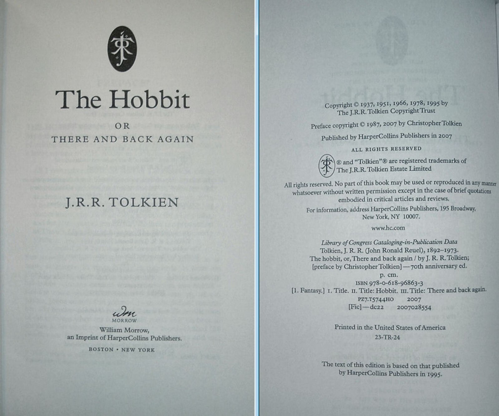 The LORD Of The RINGS Trilogy and The Hobbit by JRR Tolkien Custom Slipcase& DJs