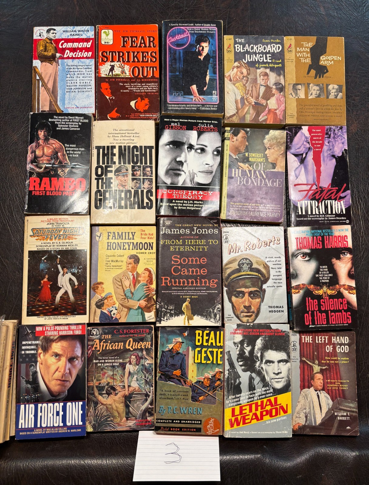 Lot 3 – 20 Movie tie-in paperbacks average VG 1940s-2000s see photos