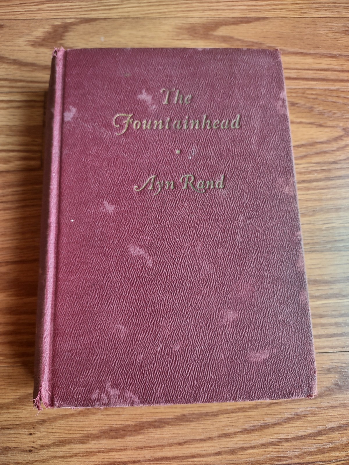1943 THE FOUNTAINHEAD AYN RAND 1ST ED 2ND PRINTING ALL ERRORS RED BOARDS