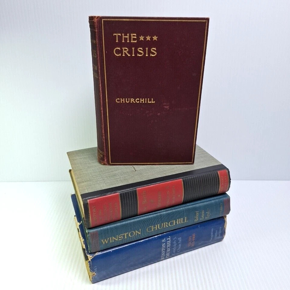 Winston Churchill Lot of 4 Books The Crisis Birth of Britain History Set 1902