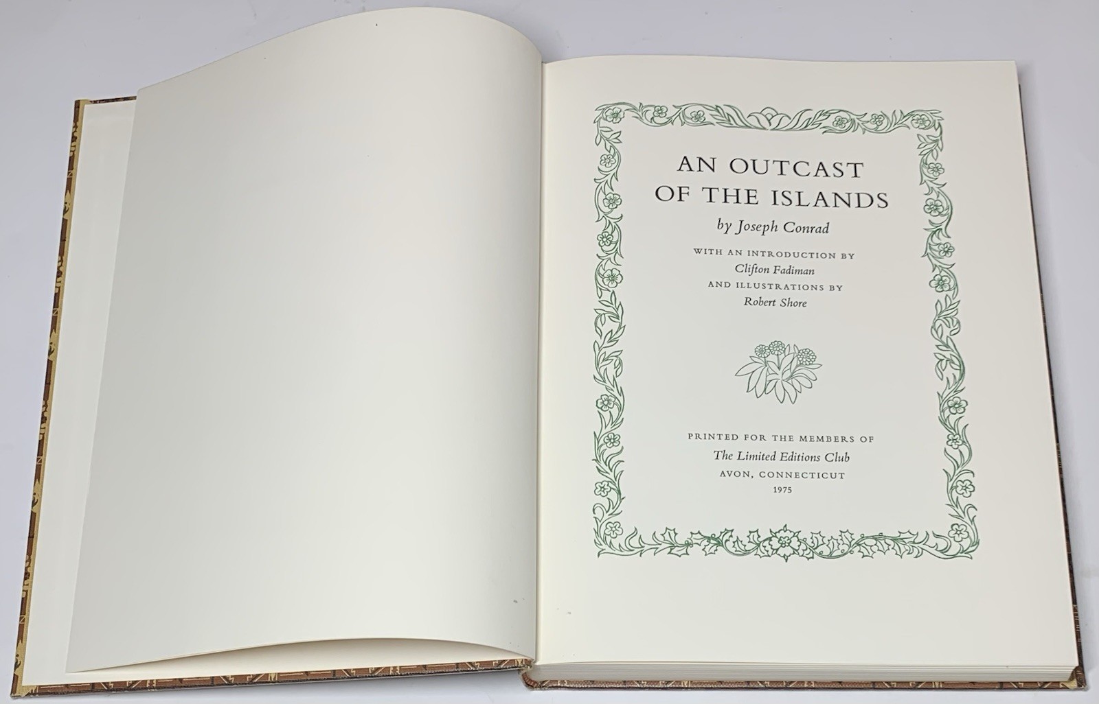 An Outcast Of The Islands Conrad #1807 Limited Editions Club Signed Illustrated