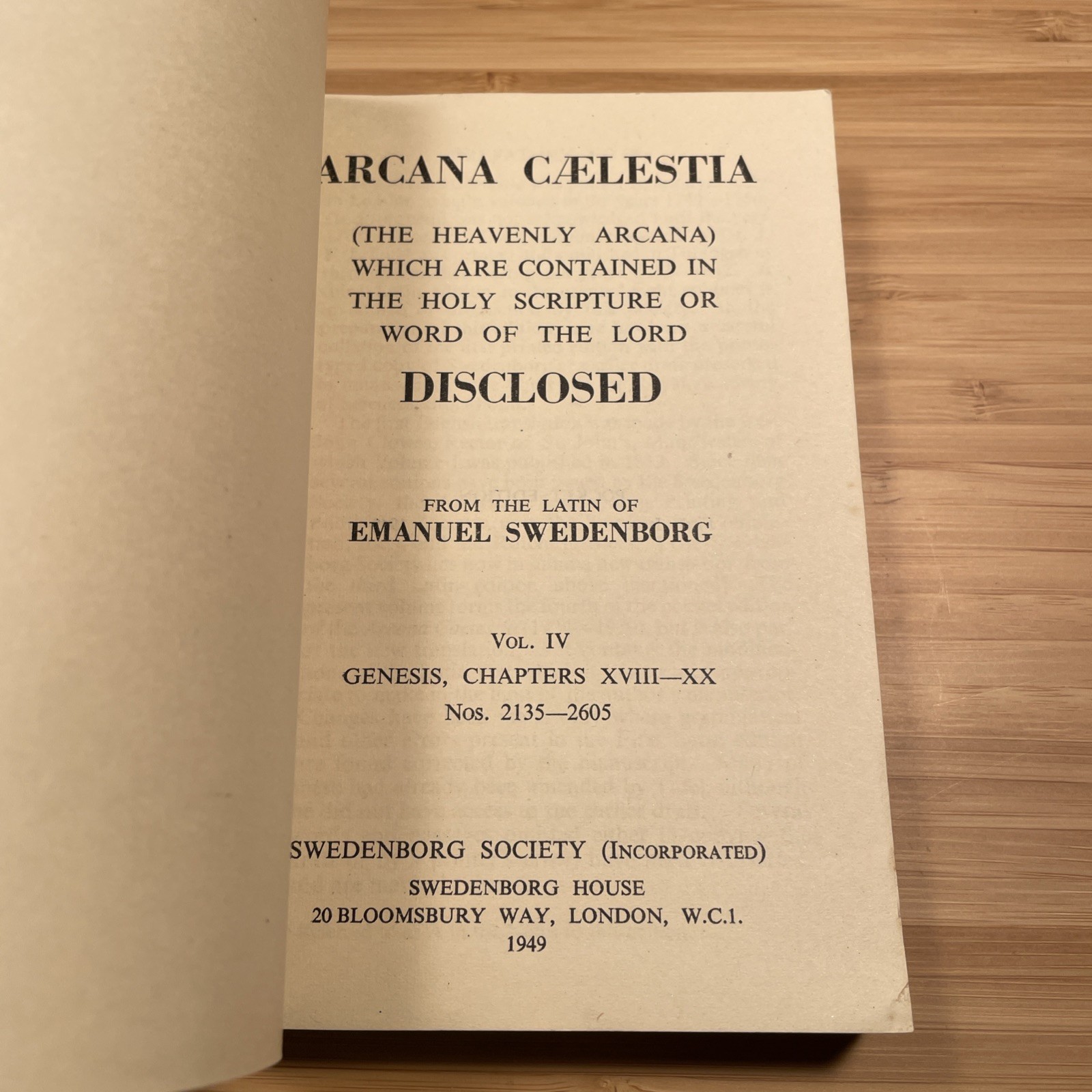 Swedenborg ARCANA CÆLESTIA Vols 2 & 4 Swedenborg Society Paperbacks