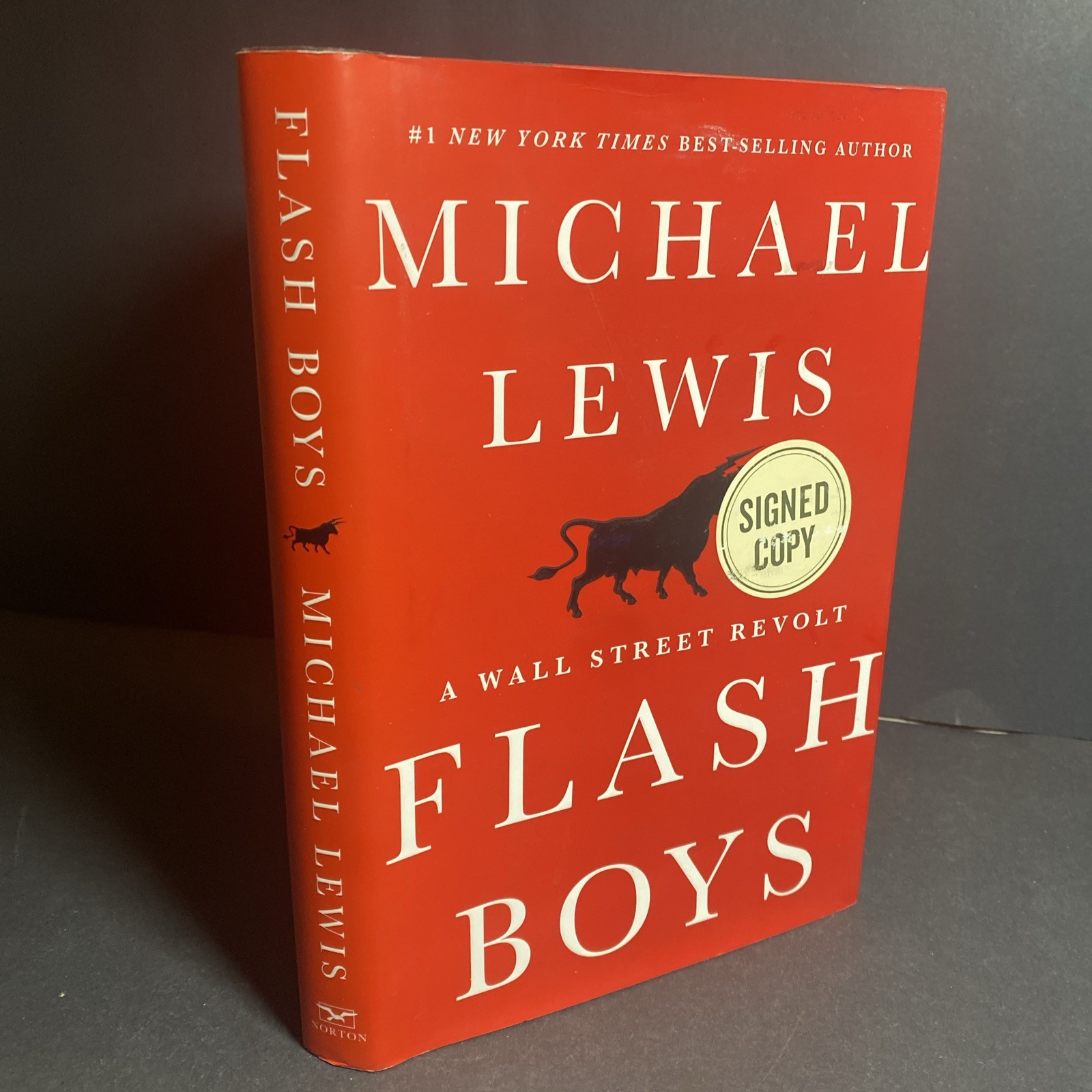 SIGNED Michael Lewis – Flash Boys, Hardcover 1st Edition / ALS