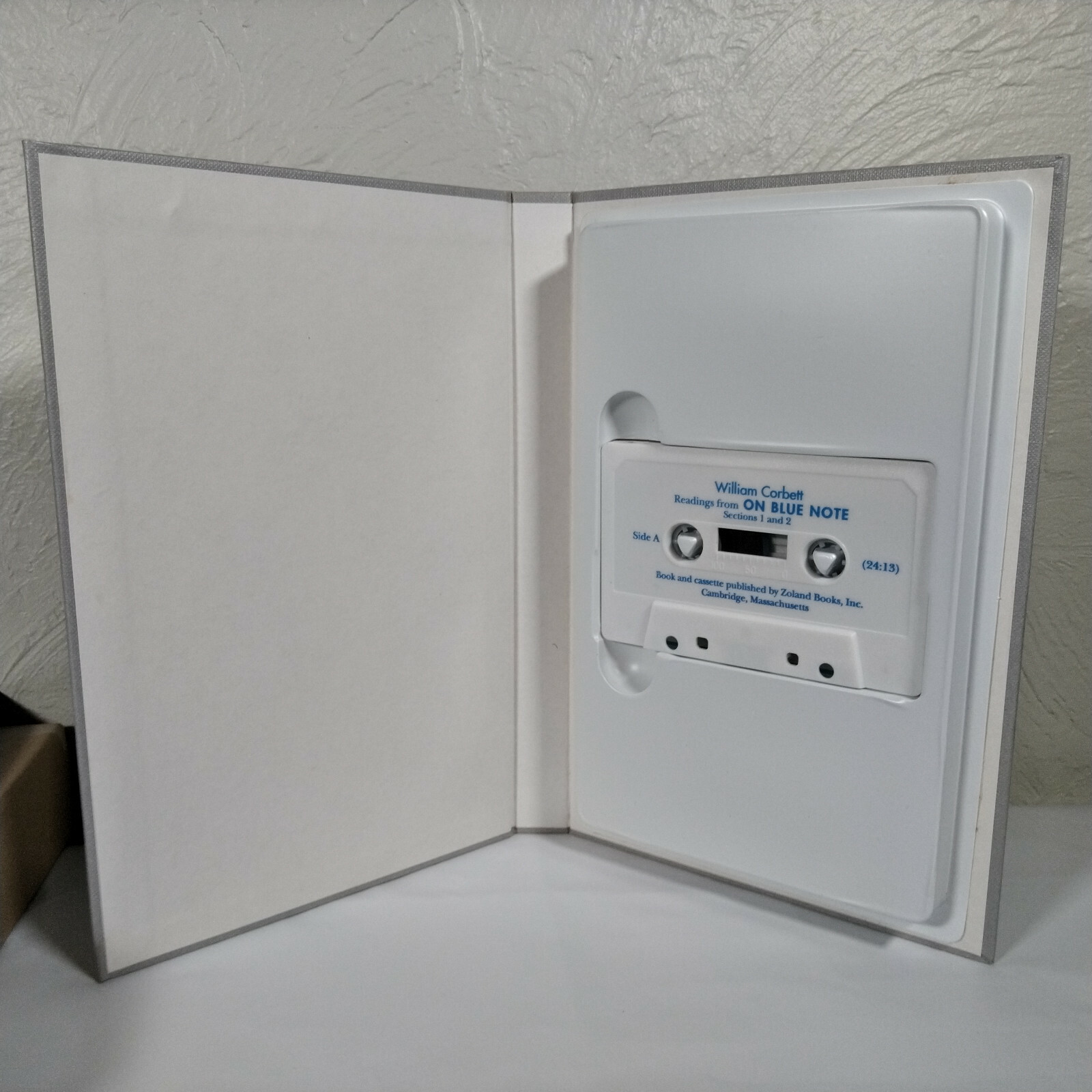 1989 First Edition On Blue Note Poems by William Corbett Book & Cassette Box Set