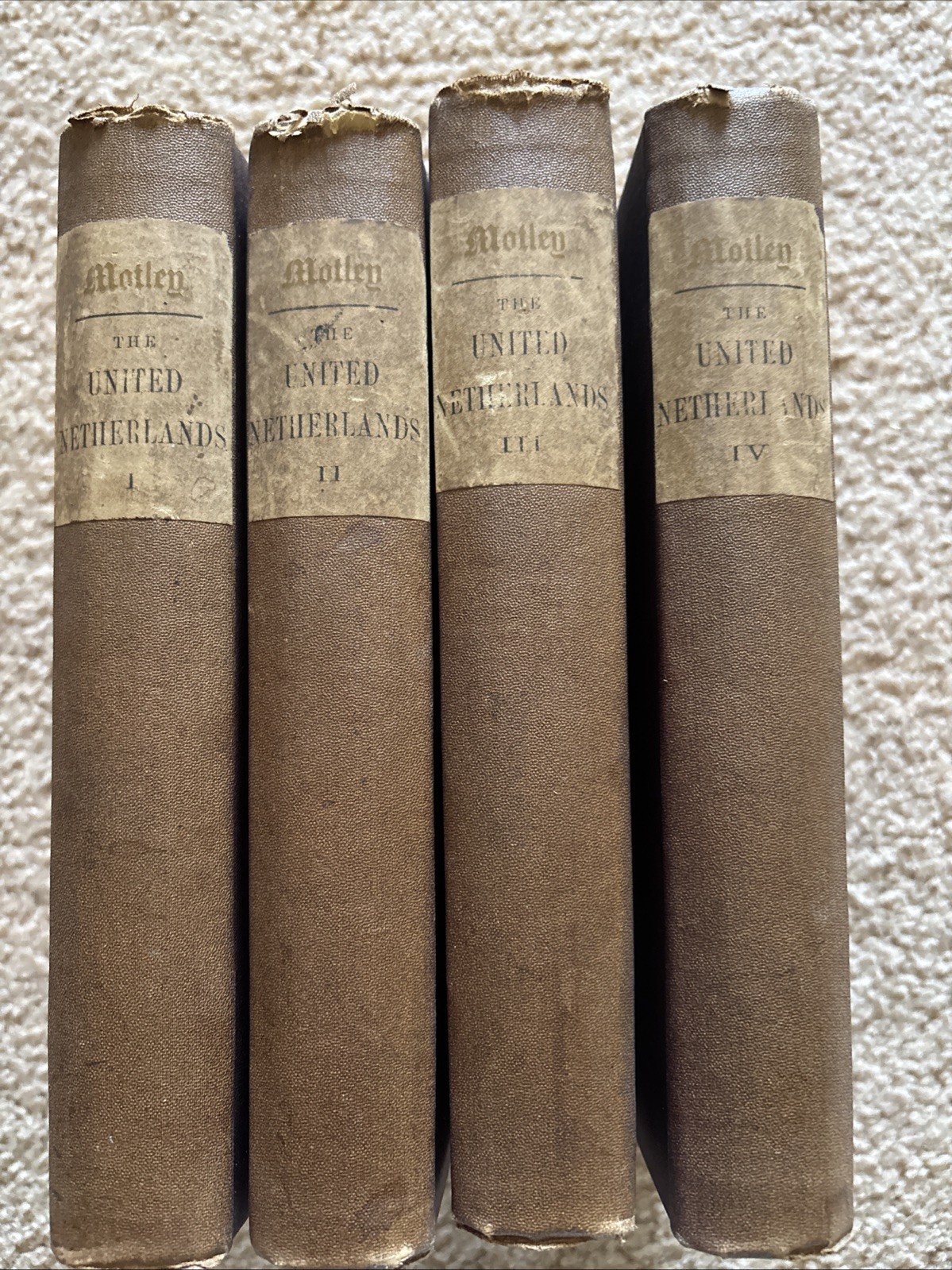 HISTORY OF THE UNITED NETHERLANDS BY John Motley – 4 Volumes