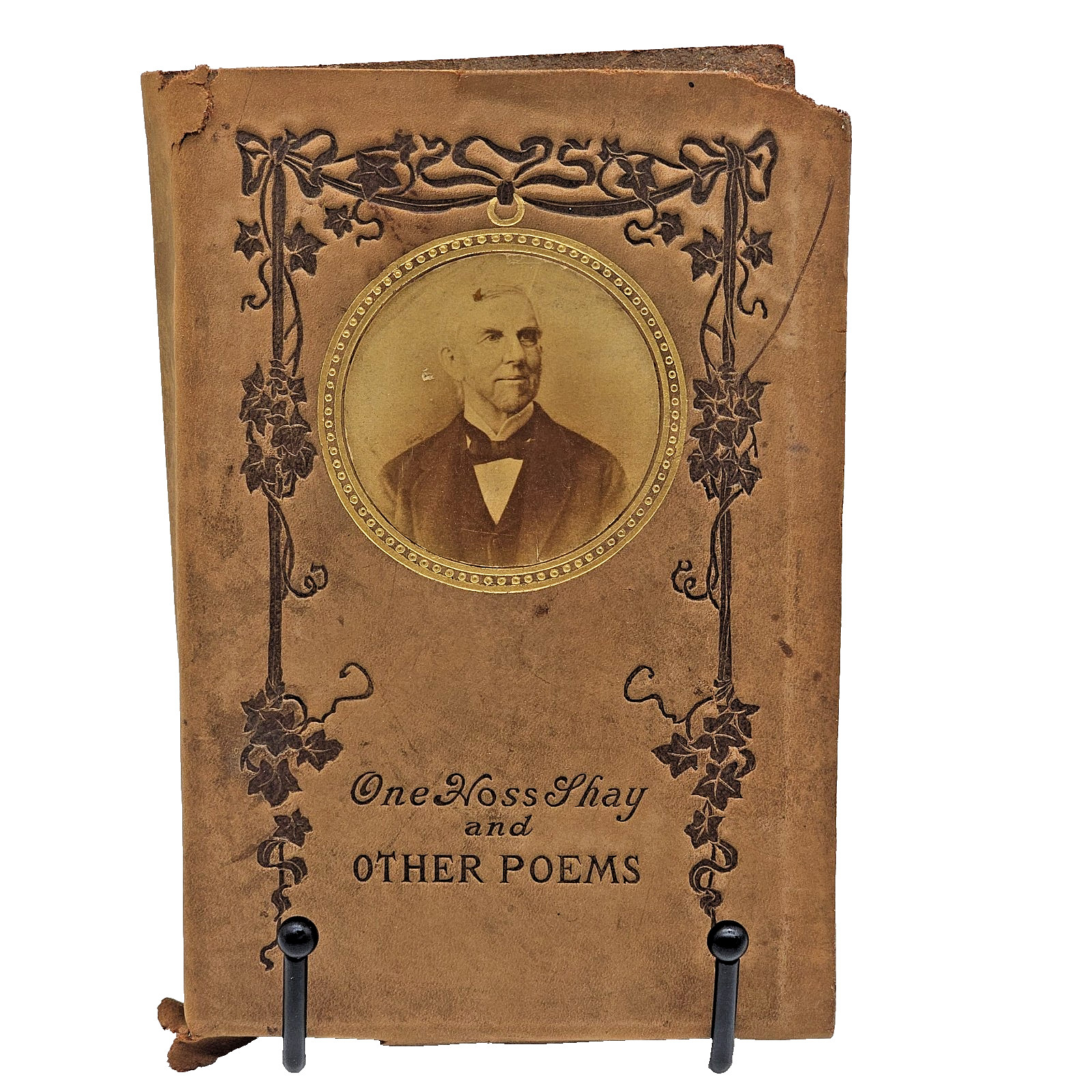 One Hoss Shay by Holmes – Antique Suede H.M. Caldwell Book – Early 1900s