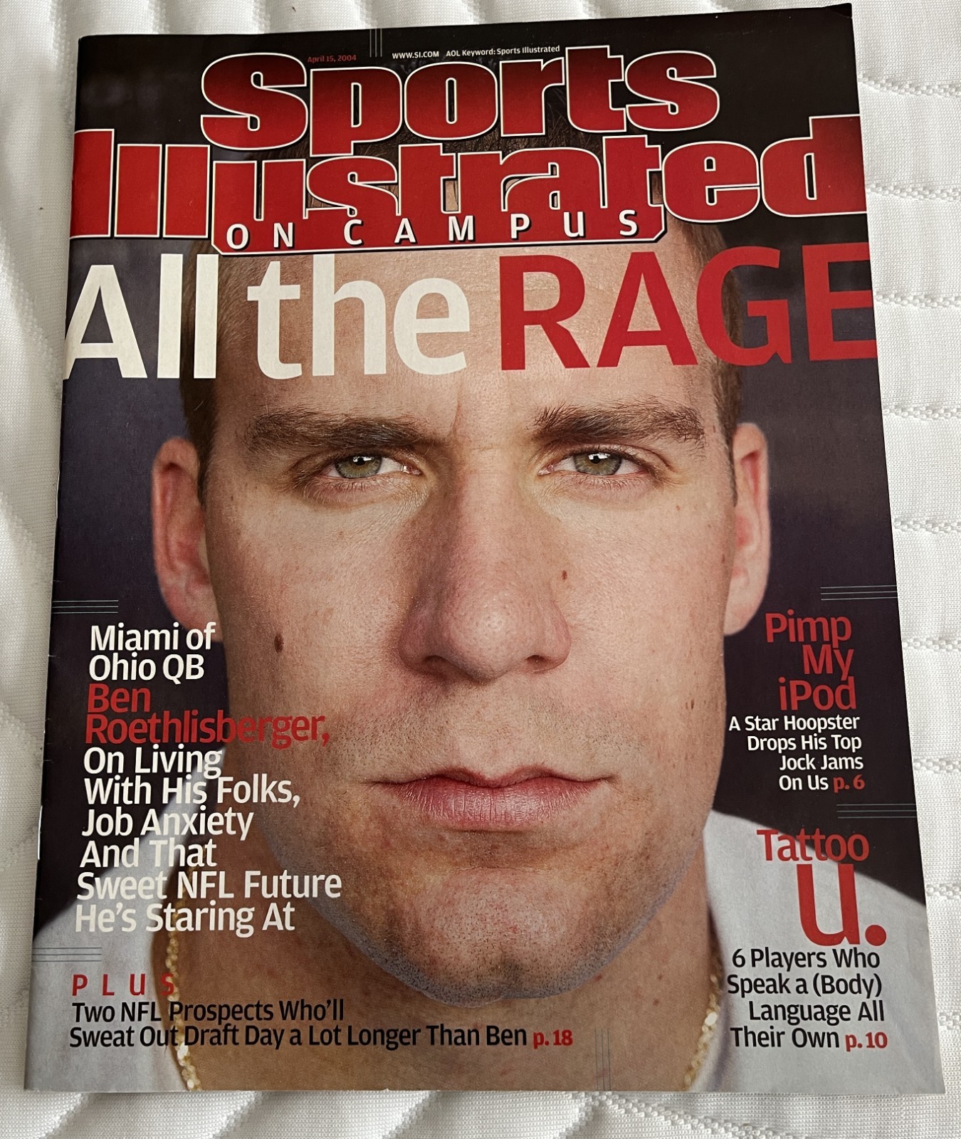 Ben Roethlisberger-2004-SI Sports Illustrated On Campus magazine–Rare Near Mint