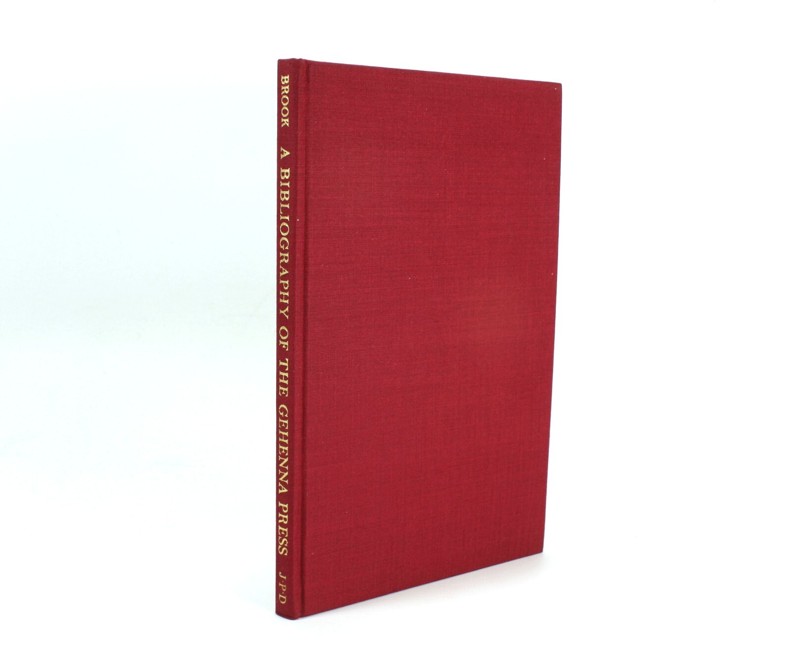 A Bibliography of the Gehenna Press 1942-1975 Stephen Brook 1976 Limited edition