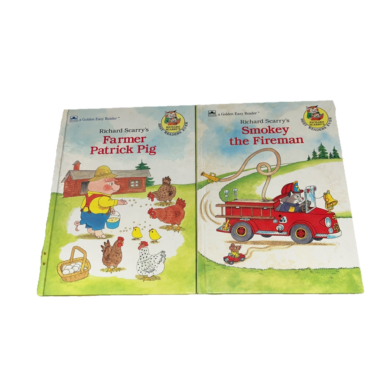 Vintage Children’s Books Richard Scarry’s Farmer Patrick Pig And Smokey The Fire
