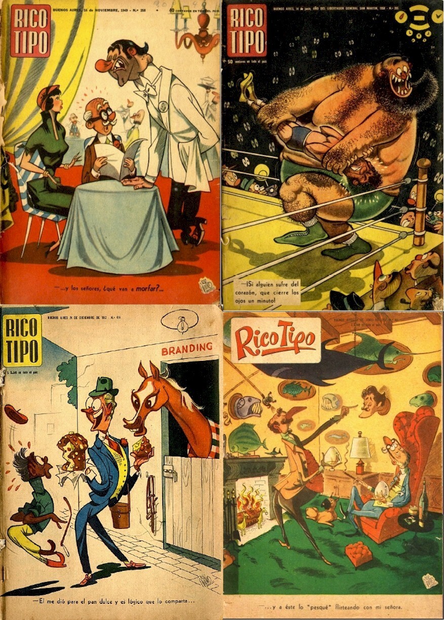 Rico Tipo – Spanish Gags & Girls Humor Comics Magazine – 13 Old Issues on DVD