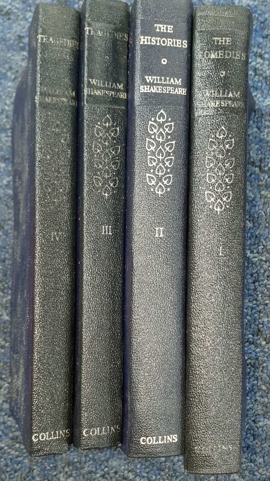 William Shakespeare – Complete Works – 4 Volume Set Collins, 1958 Leather