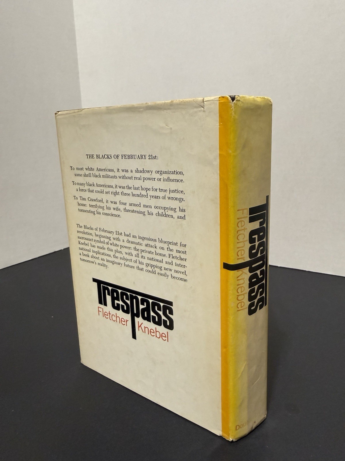 Fletcher Knebel Trespass Signed 1st Edition 1969 HC DJ First Edition Inscribed