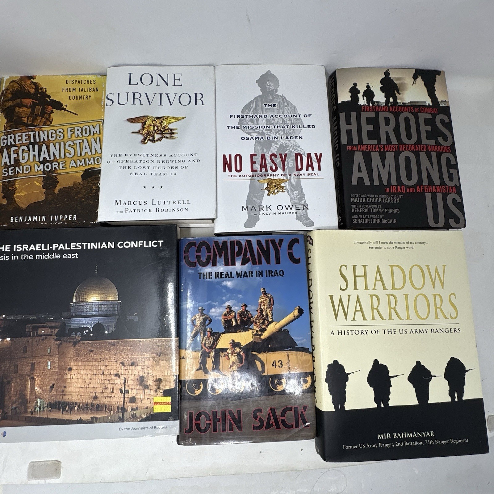 Military Hardback Lot Lone Survivor No Easy Day Shadow Warriors Navy Seal HB VG+