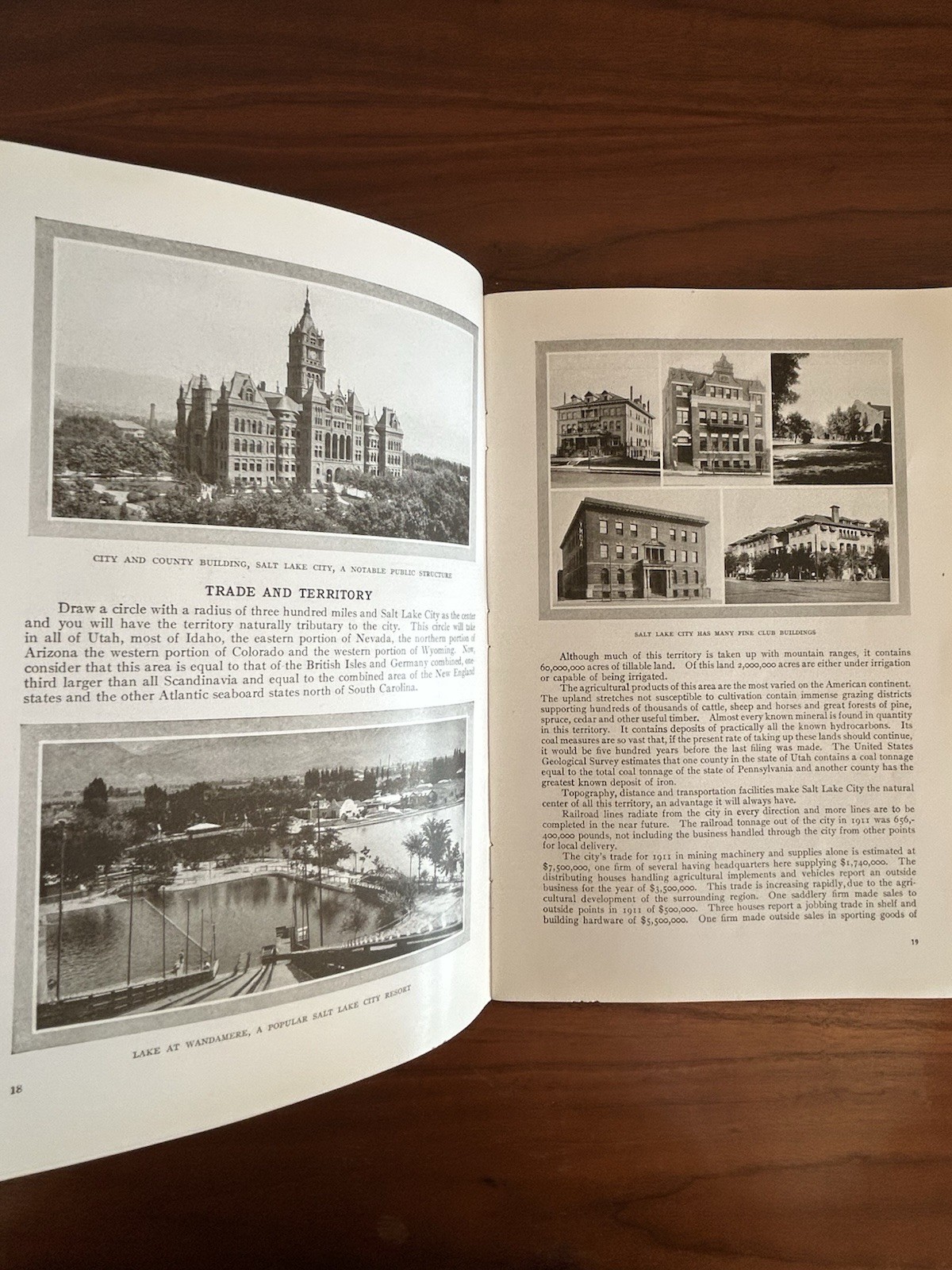Vintage c.1915 Salt Lake City Utah Pamphlet Sunset Magazine Saltair Photos