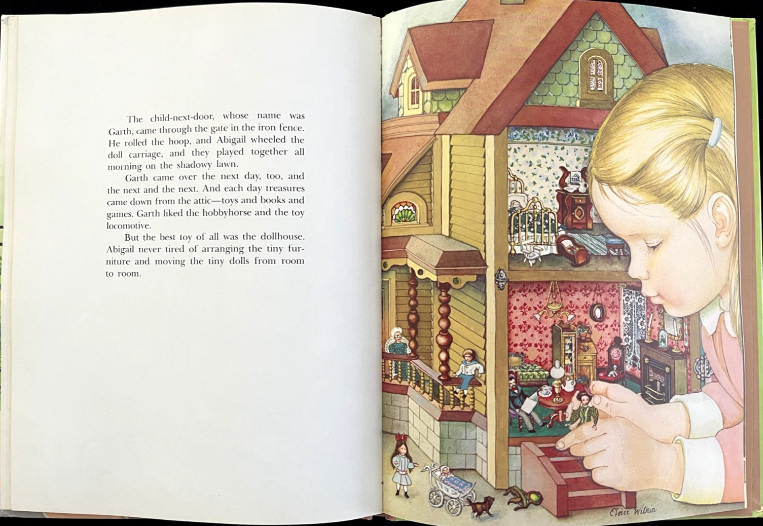 THE VISIT ~ vintage 1st ed. childrens Little Golden Book, Eloise Wilkin 9¼ x 12″