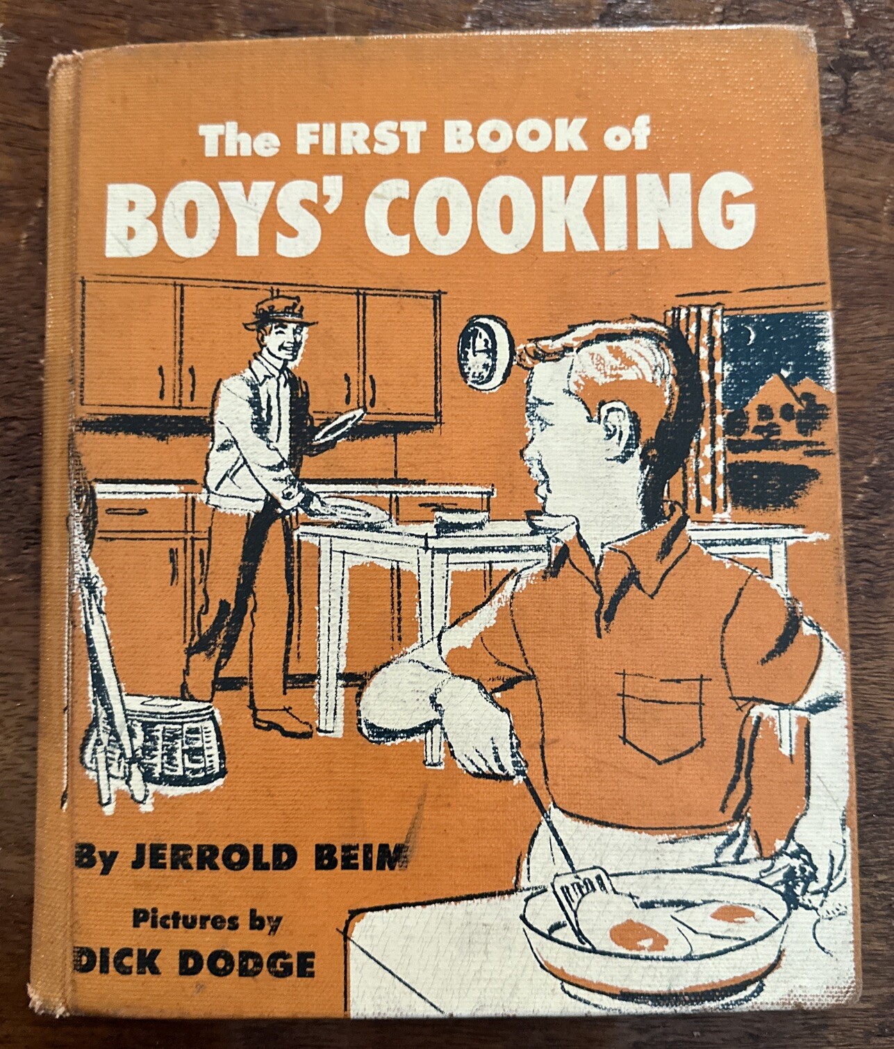 Rare Print Hardcover The First Book of Boys‘ Cooking By Jerrold Beim Copy 1957
