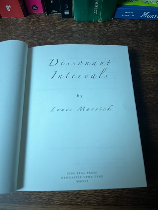 Louis Marvick Dissonant Intervals SIDE REAL PRESS (Rare) As NEW Zagava
