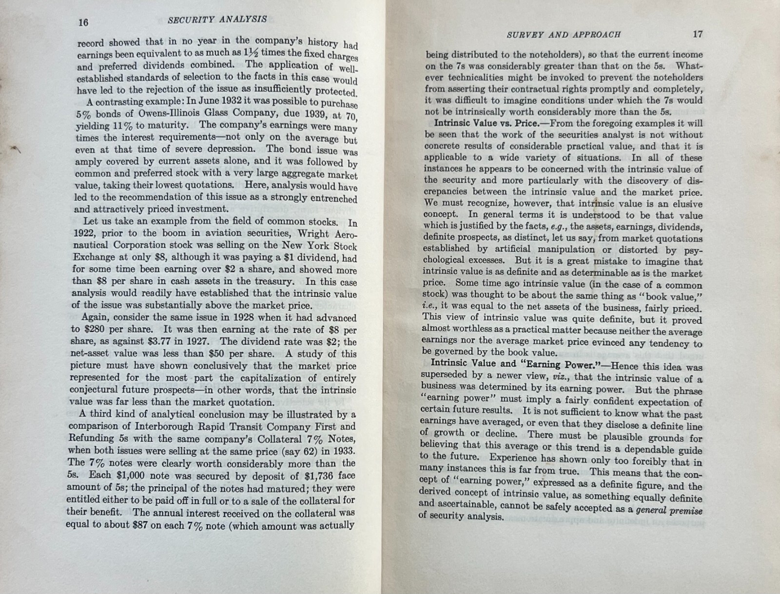 1934 Security Analysis Benjamin Graham 1st Ed/1st Prt Warren Buffett Wall Street