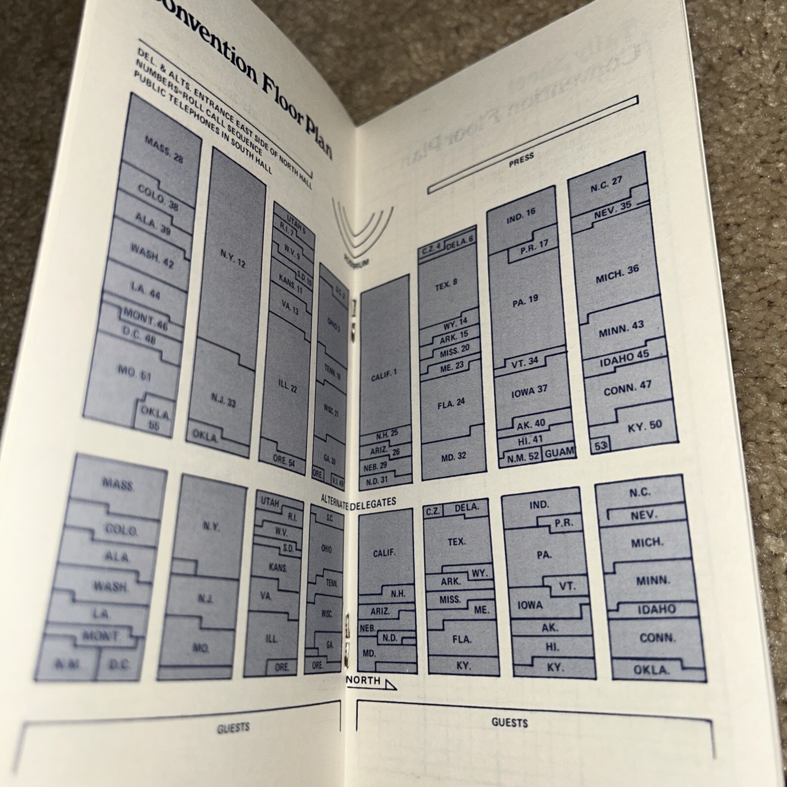 1972 CONVENTION INFORMATION, GEORGE McGOVERN Booklet MIAMI BEACH
