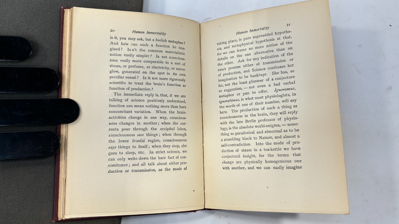 Human Immortality, Two Supposed Objections to the Doctrine by William James