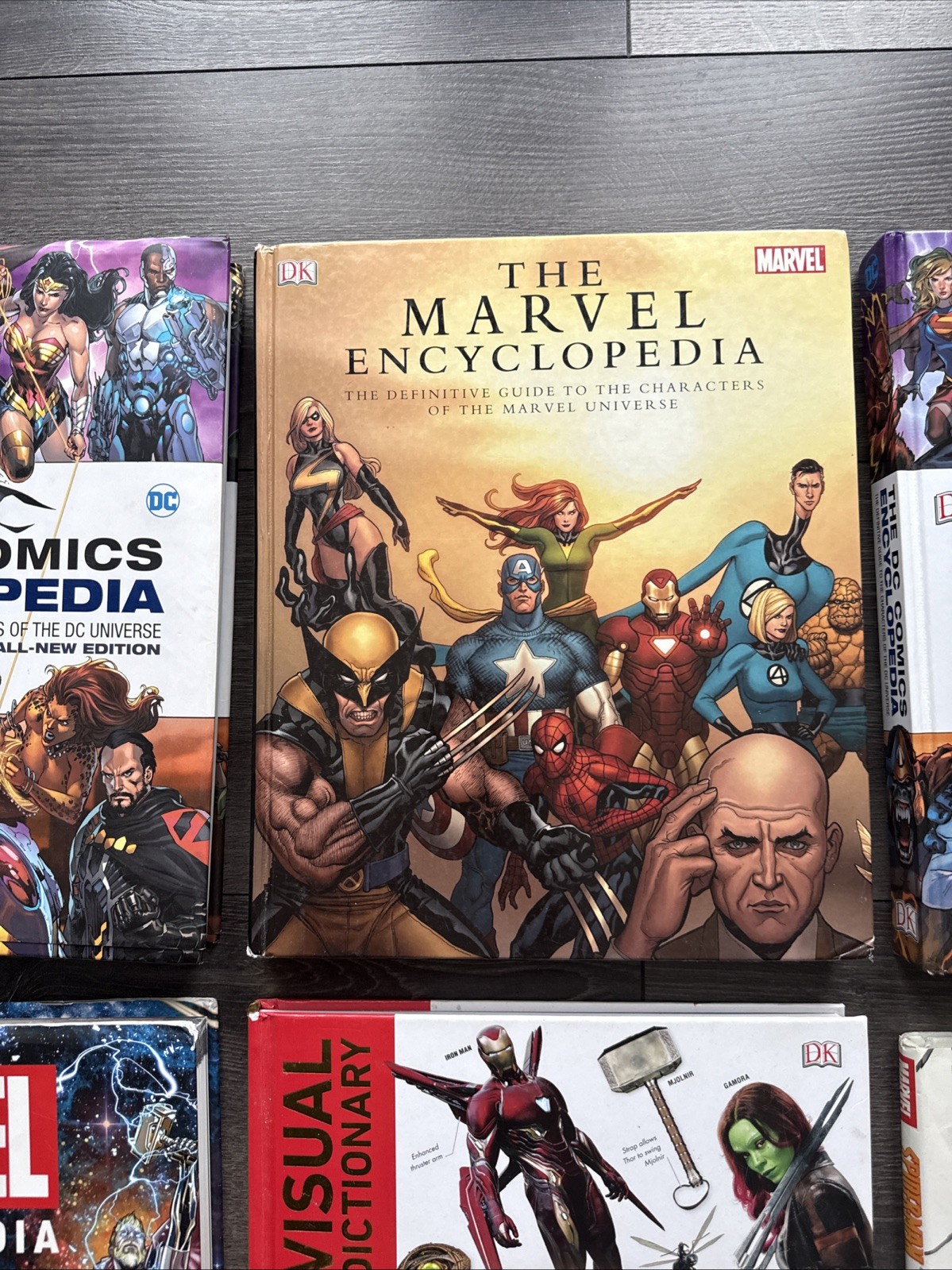 DC Comics Encyclopedia & Marvel Hardcover Books Lot Of 17