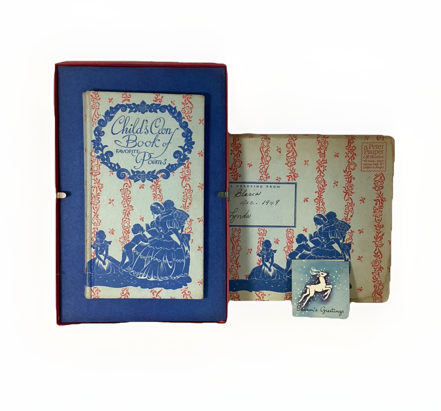 1940s Child’s Own Book Of Favorite Poems, Illustrated by Vera Bock Original Box