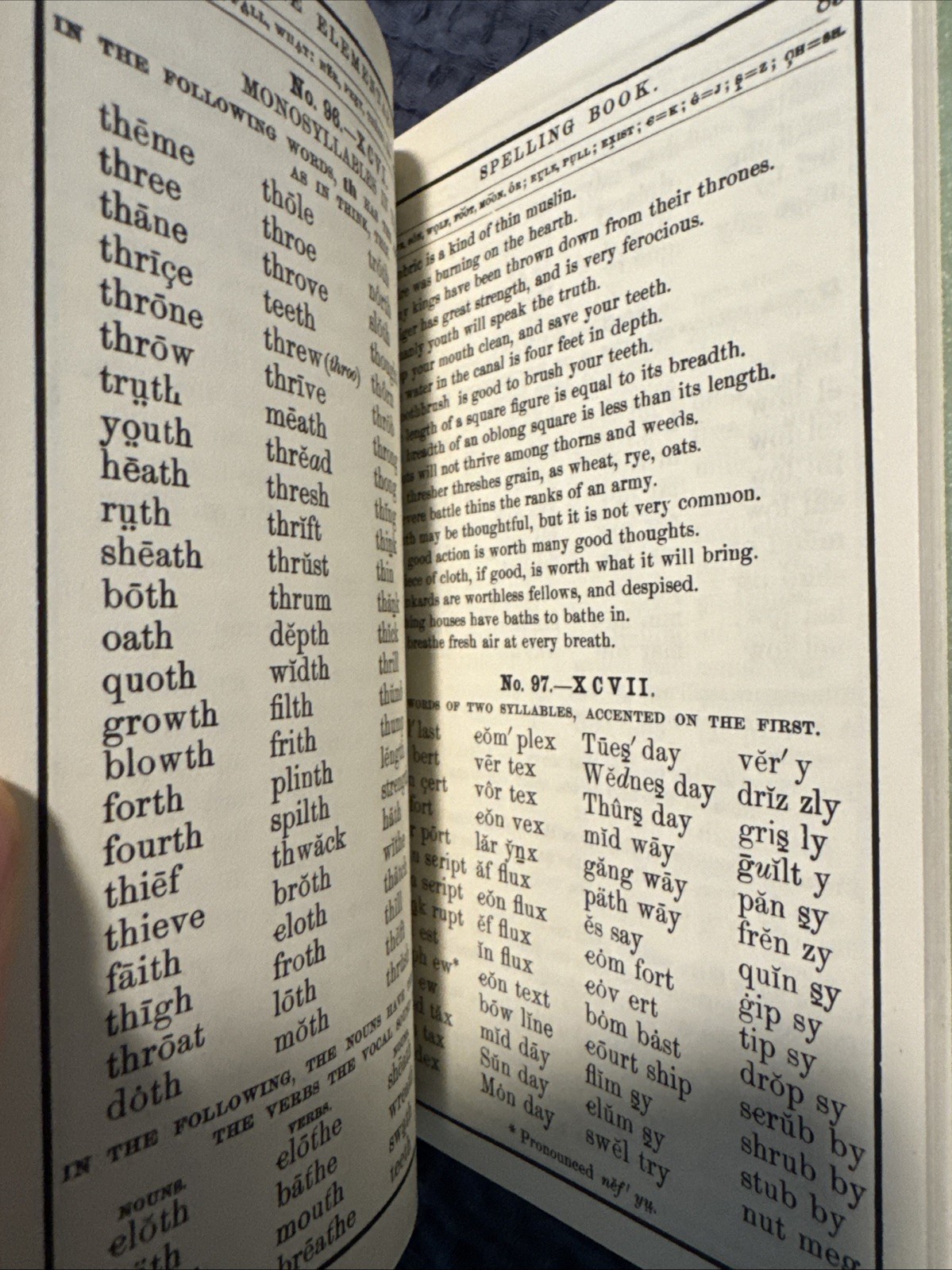 Elementary Spelling Book 1908 MINT Antique Noah Webster National Standard School