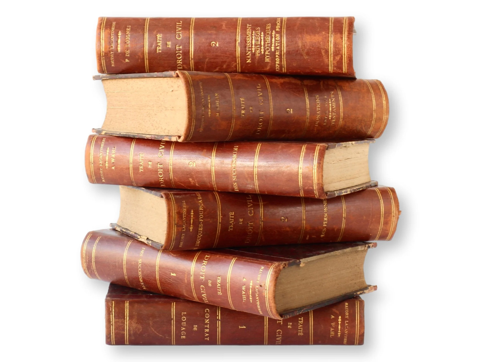 1895 French „Traité Théorique Et Pratique De Droit Civil“ (Civil Law) Books