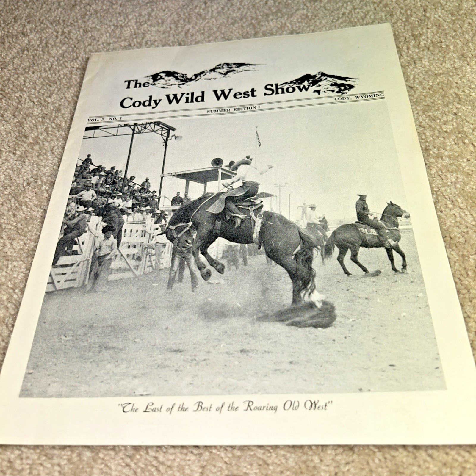THE CODY WILD WEST SHOW Brochure CODY NIGHT RODEO Wyoming