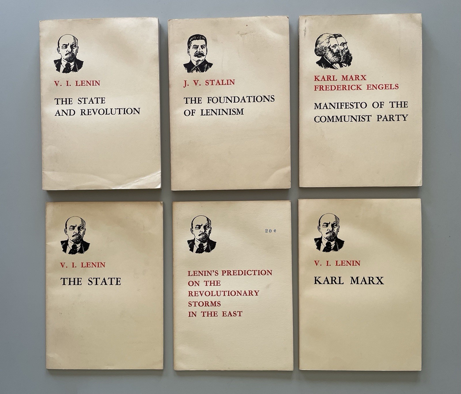 Lenin. Stalin. Marx. Engels. LOT of 6, 1967-1970 [marxism, communism, revolution
