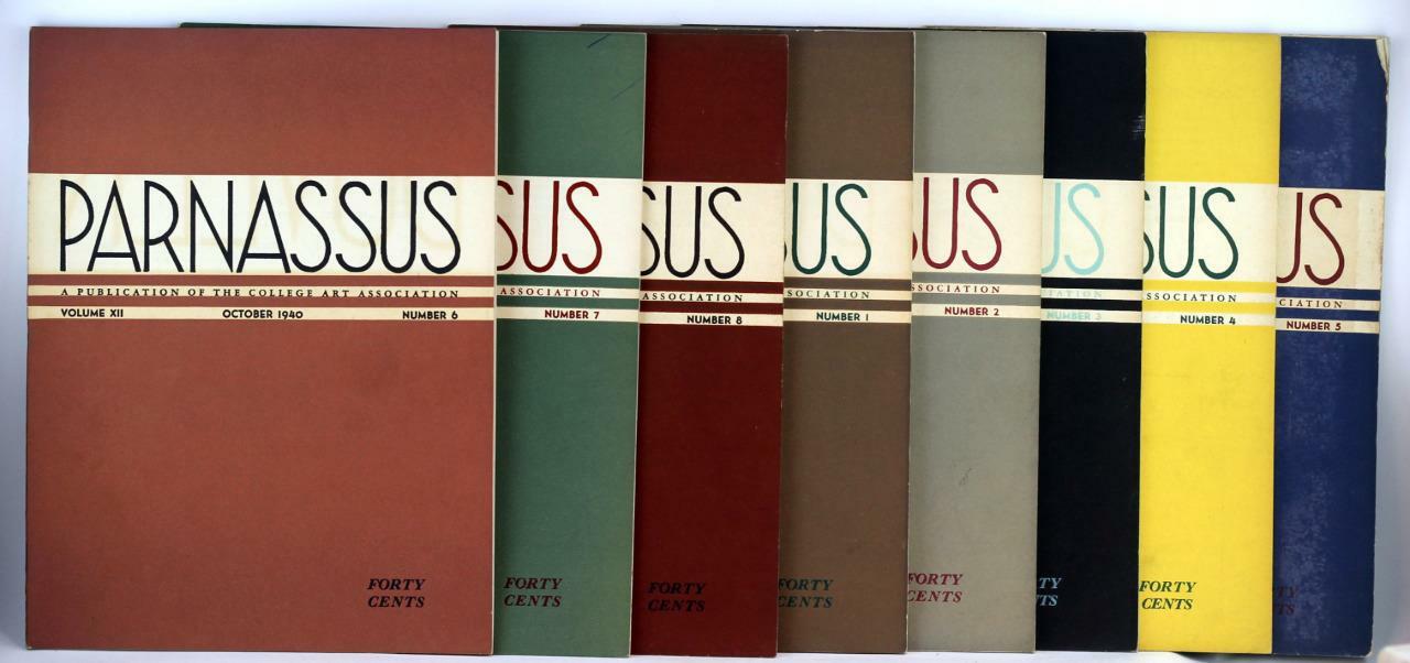 13 Issues of Parnassus College Art Association Vols XII & XIII 1940-41 1-8 1-5