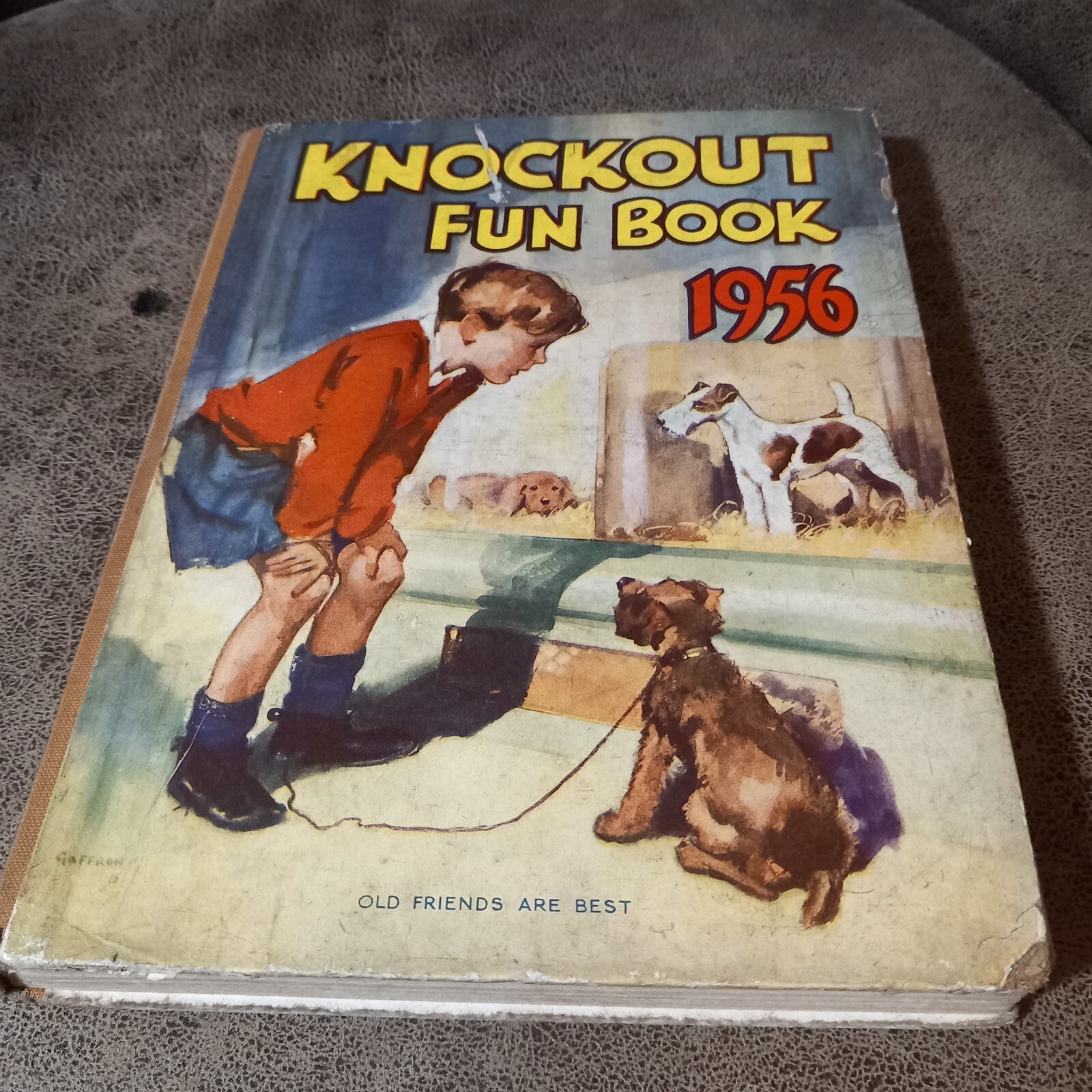 1956 „KNOCKOUT FUN BOOK 1956“ ILLUSTRATED ANNUAL HARDBACK BOOK