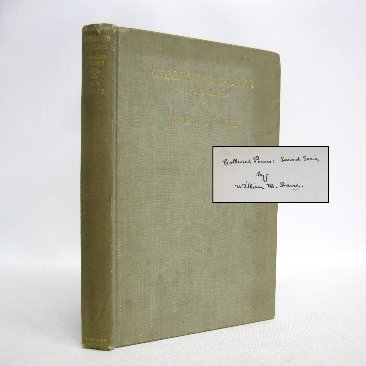 Collected Poems Second Series SIGNED by William H Davies 1923 Harper & Bros