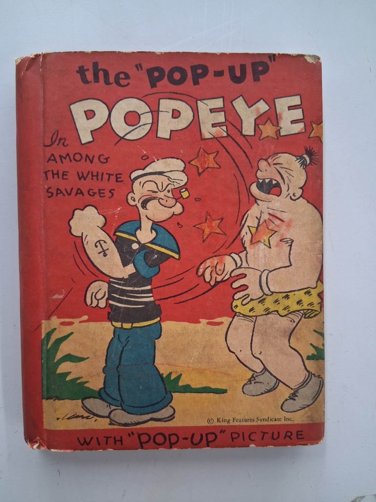 Antique The POP-UP Popeye in Among The White Savages 1934 Book Missing Pop Up