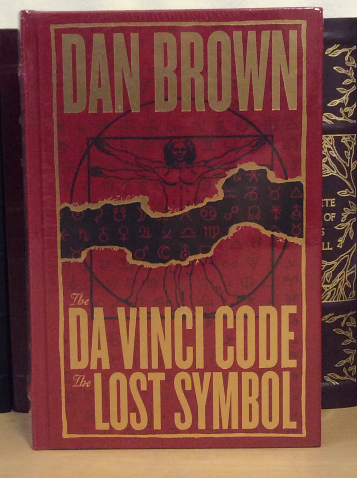 The Da Vinci Code / The Lost Symbol by Dan Brown – leather bound – New