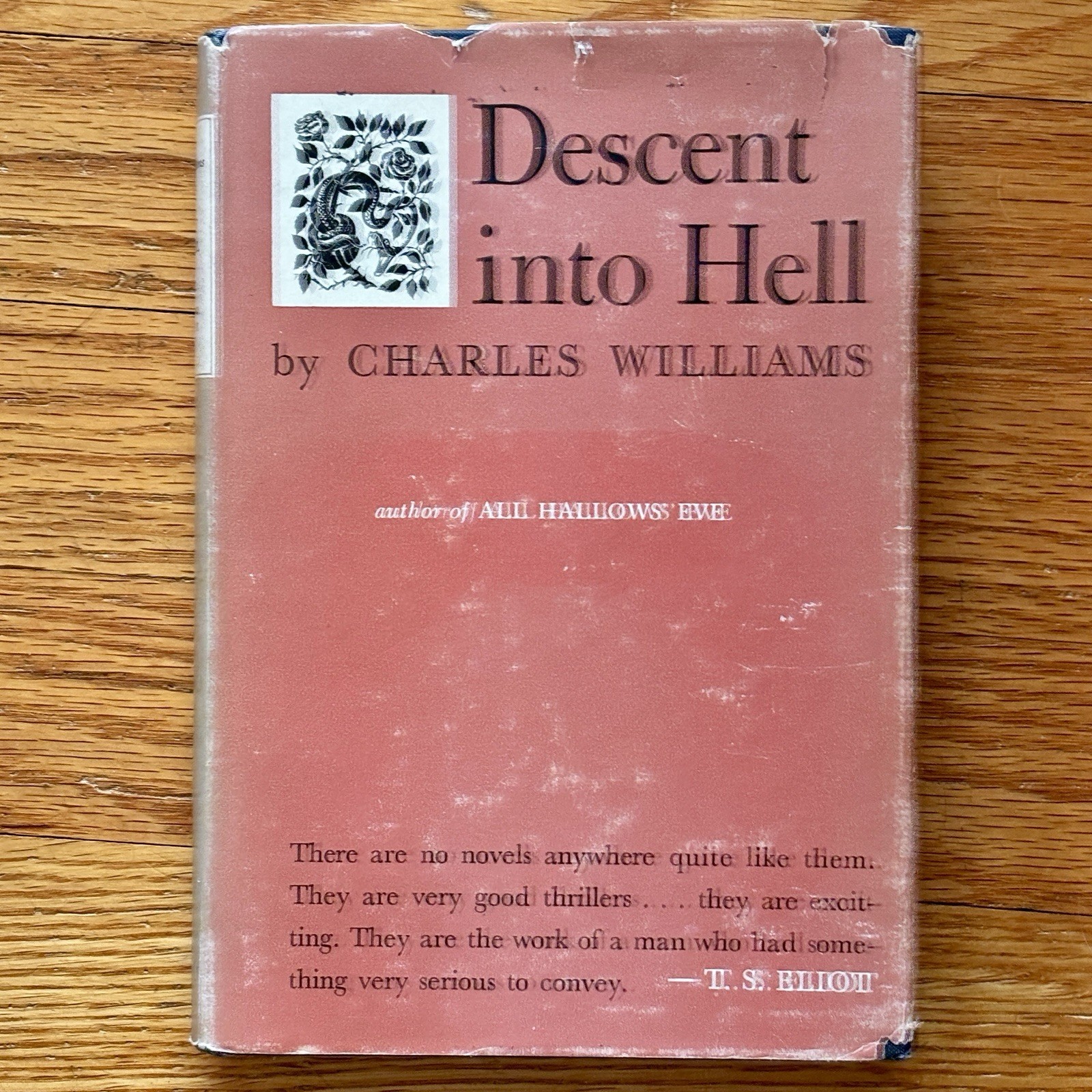 CHARLES WILLIAMS, Inkling—Descent Into Hell—1st US Edition, 2nd Printing—HC—RARE