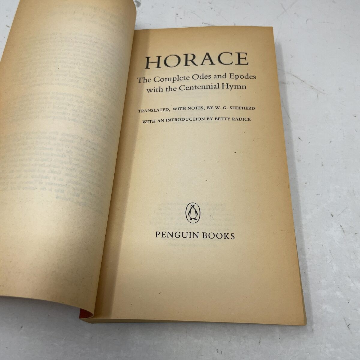 The Complete Odes and Epodes by Horace PB First Thus Like New 1983
