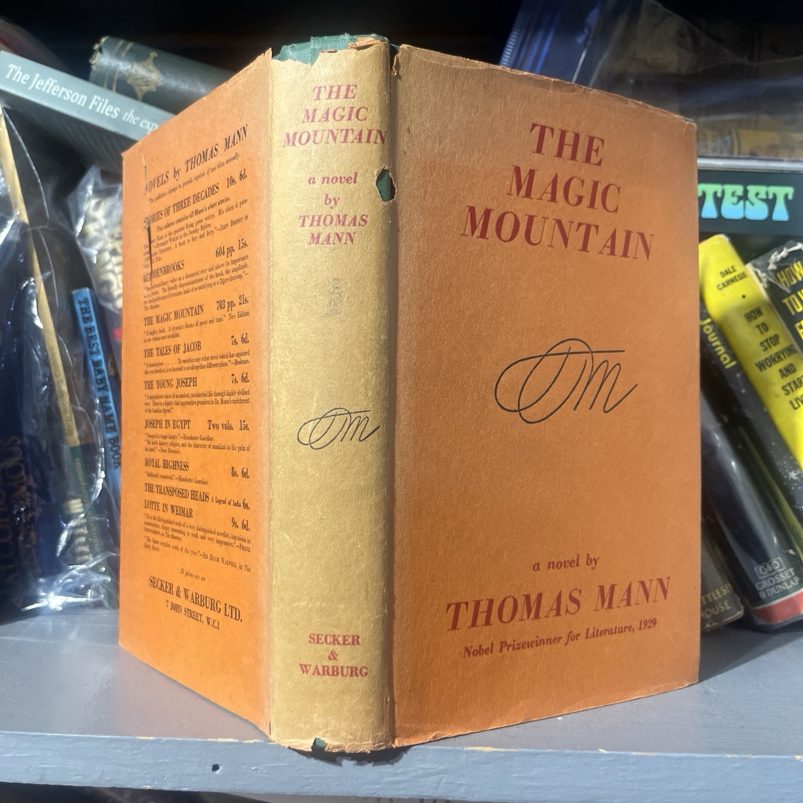 The Magic Mountain by Thomas Mann 1946 Secker & Warburg UK EDITION HC DJ Vtg 40s