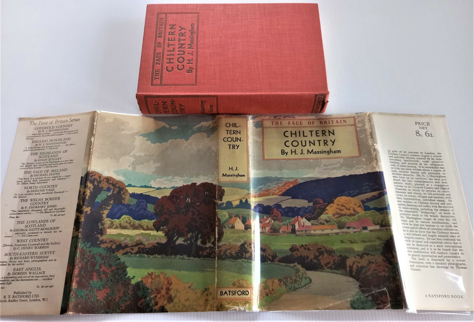 Chiltern Country H J Massingham Brian Cook B T Batsford London 1940 1st