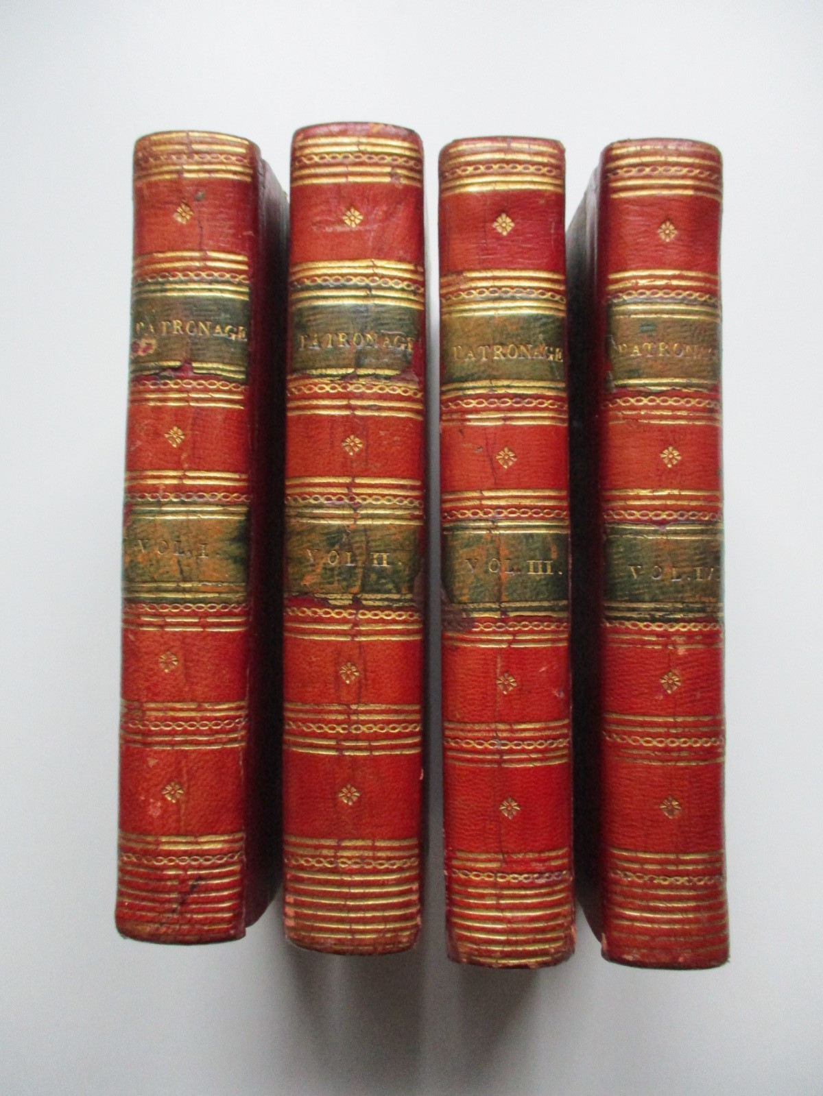 1814 Maria Edgeworth PATRONAGE Four Volumes FINE LEATHER BINDINGS Novel