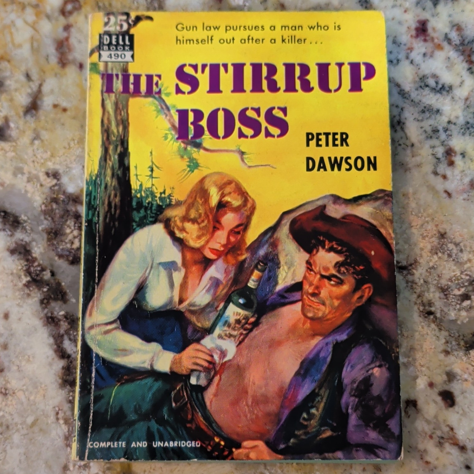 The Stirrup Boss by Peter Dawson (Vintage Dell Mapback Paperback #490)