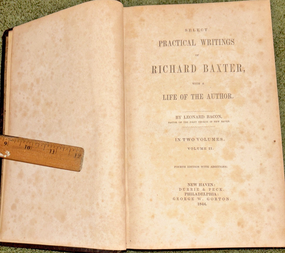 Antique 1844 Book: Select Practical Writings of Richard Baxter Volume II