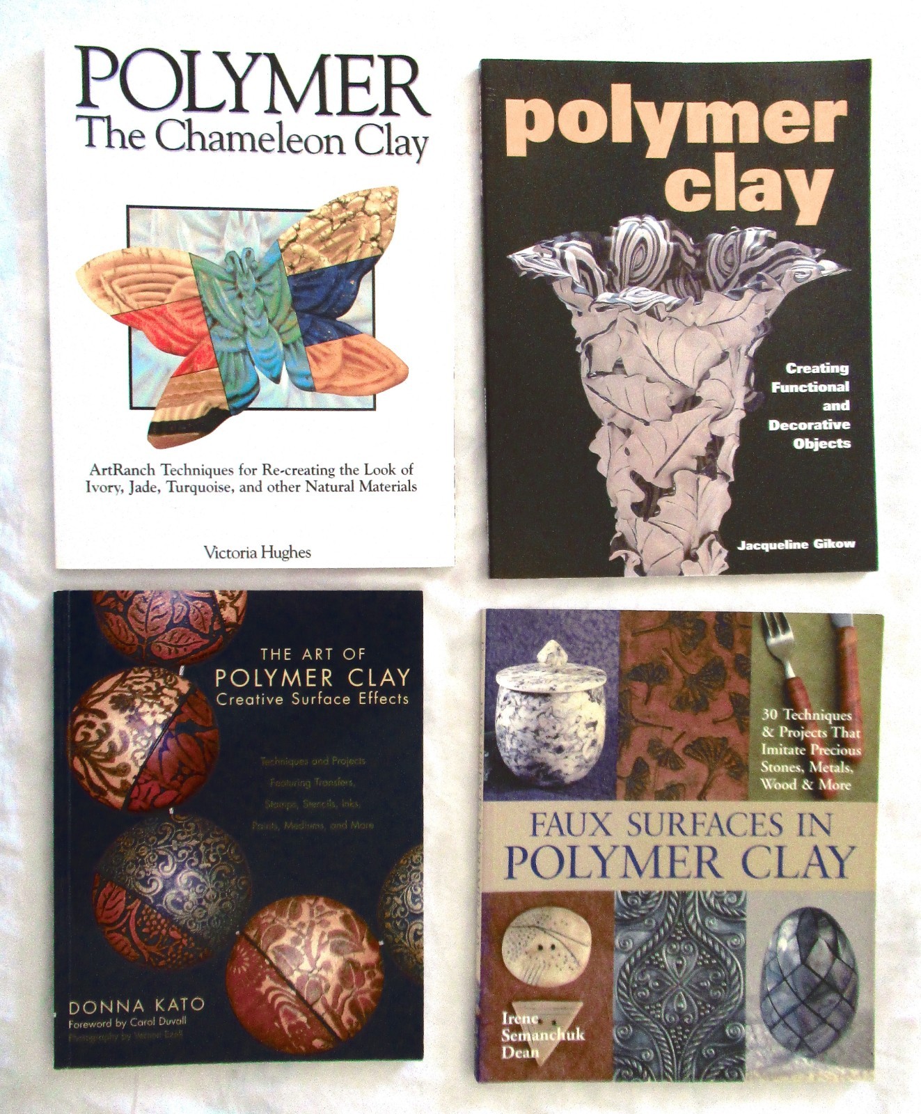 4 Bks POLYMER THE CHAMELEON CLAY Faux Surfaces in Polymer Clay ART POLYMER CLAY