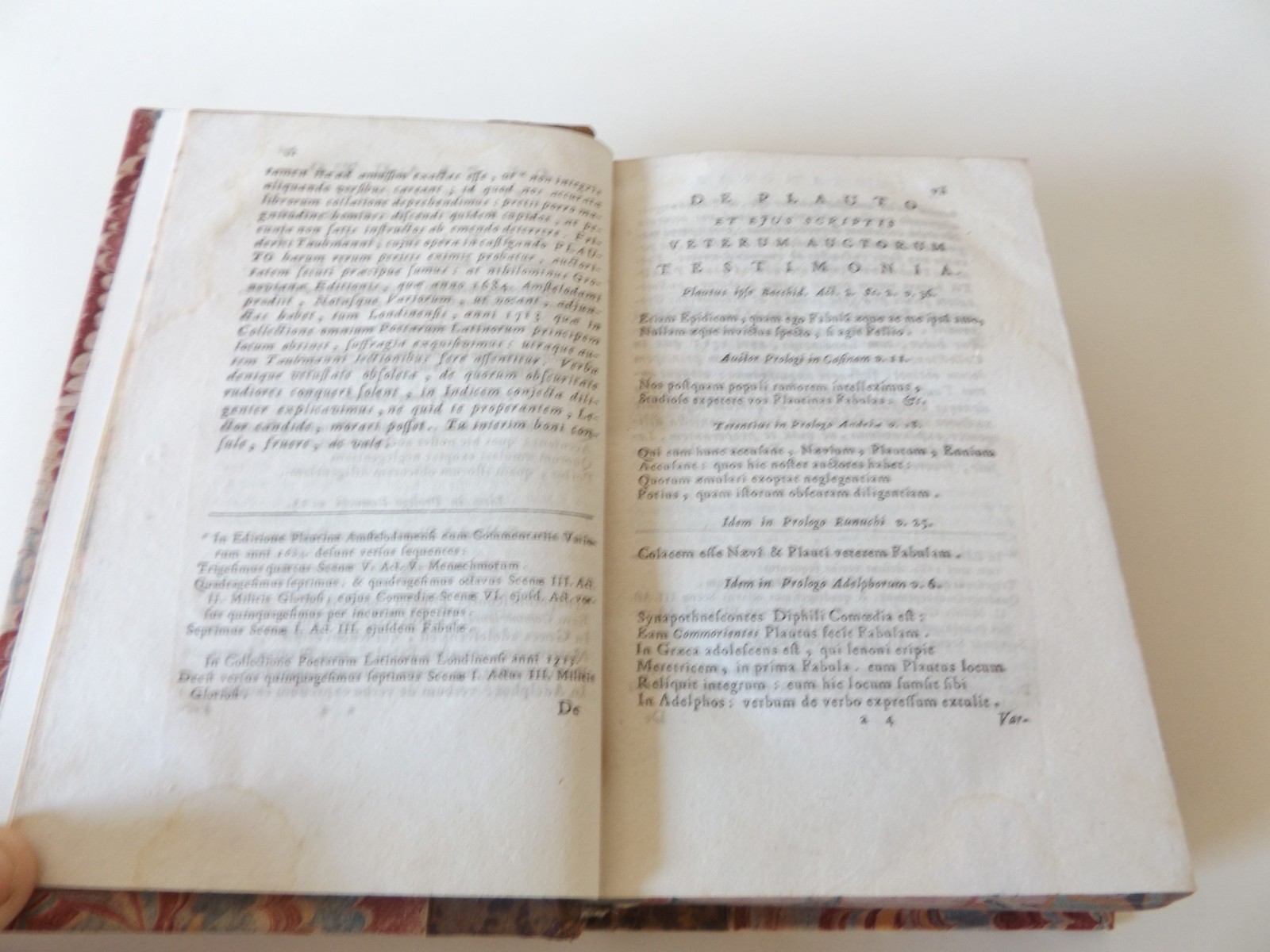1725 M. ACCII PLAUTI COMMOEDIAE SUPERSTITES VIGINTI Plautus CLASSIC Latin