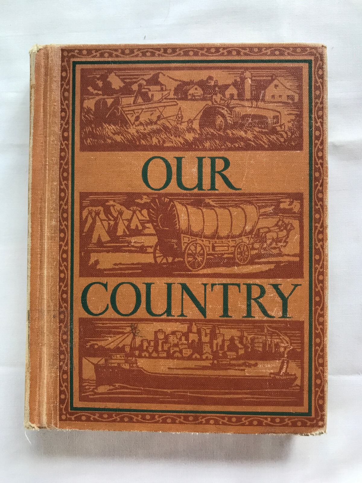 Our Country by Lucy Mitchell & Dorothy Stall, 1945 Heath, Illustrated Vntg HC